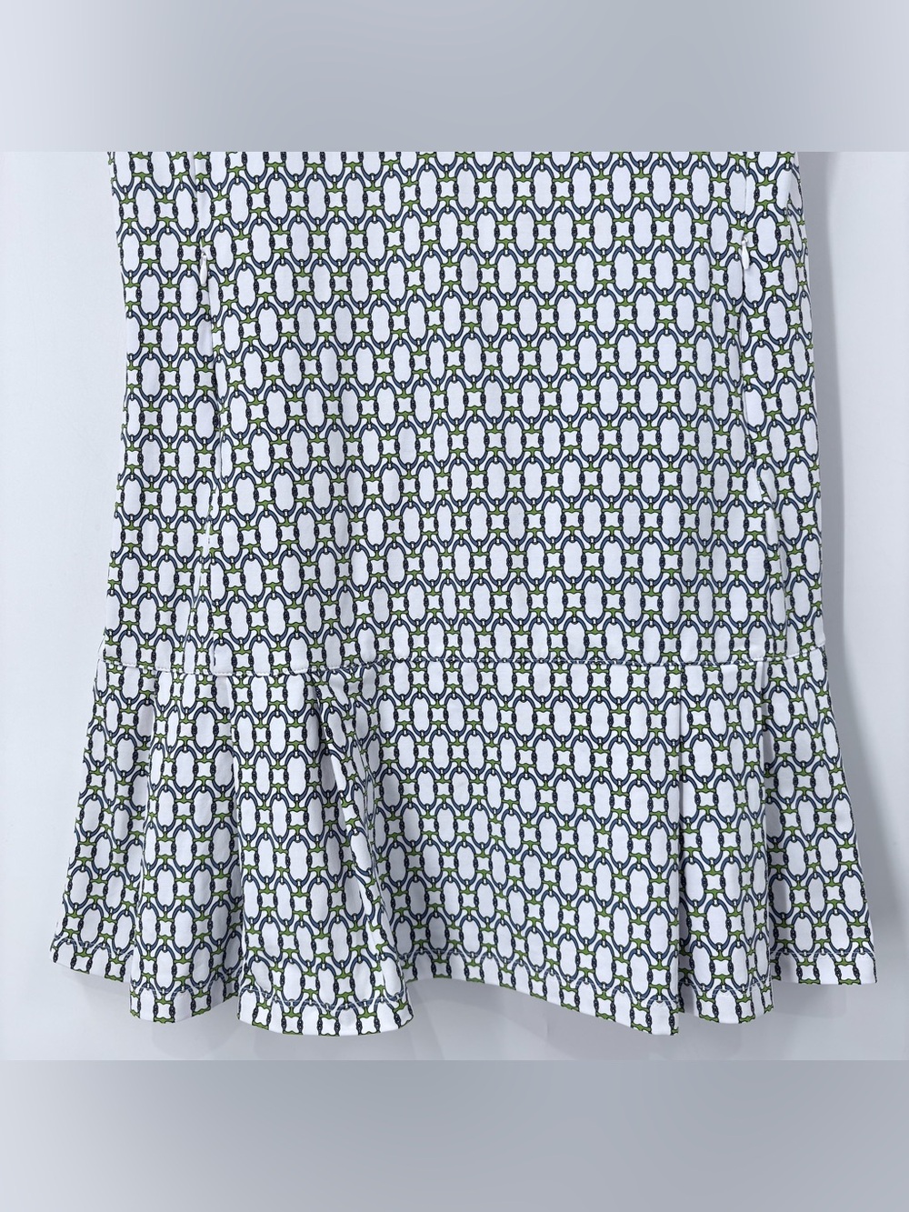 J. McLaughlin White Blue Green Signet Lock Dorte Dress - Picture 7 of 16